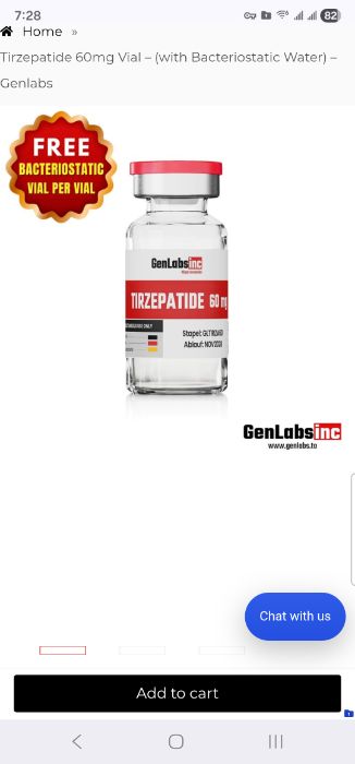 Tirzepatide 60mg Vial (with Bacteriostatic Water) Genlabs